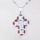 Small Cross - Adena-Silver Chain - 2